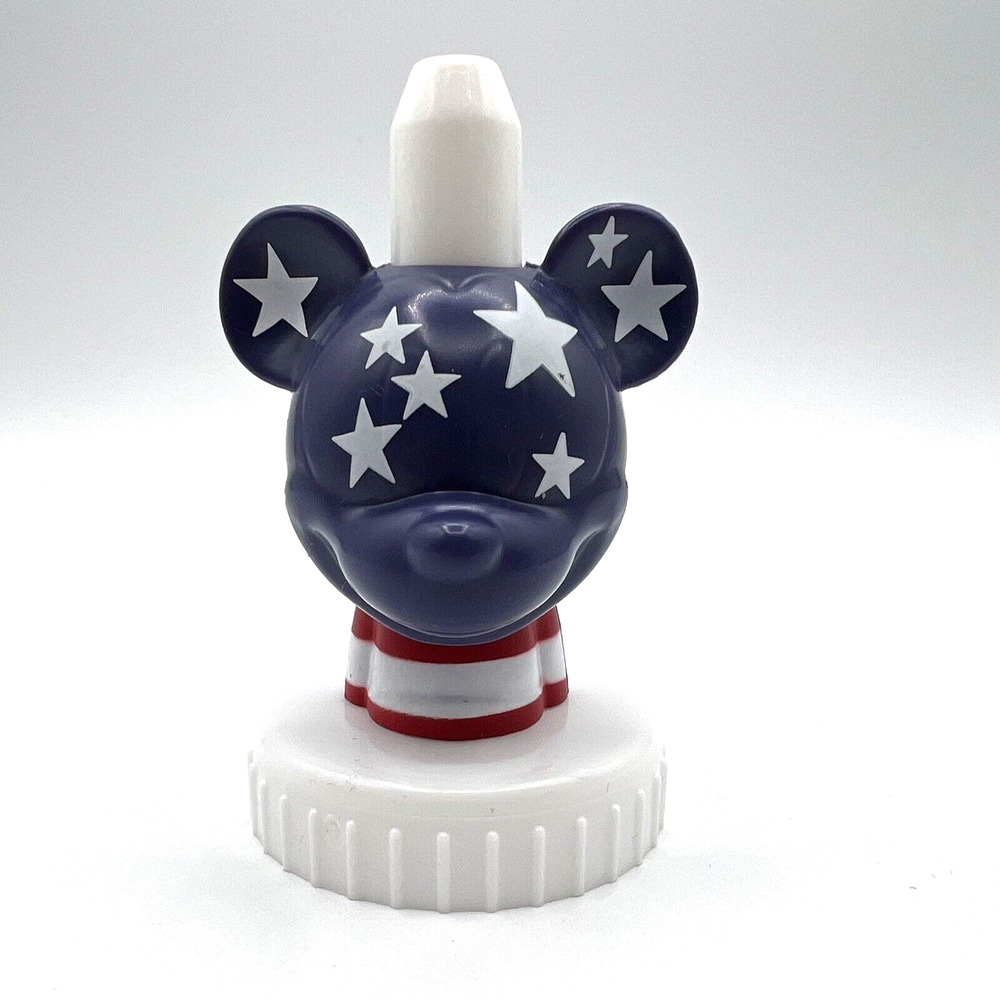 Good 2 Grow Juice Topper Disney Mickey Mouse American Flag 4th Of July EUC